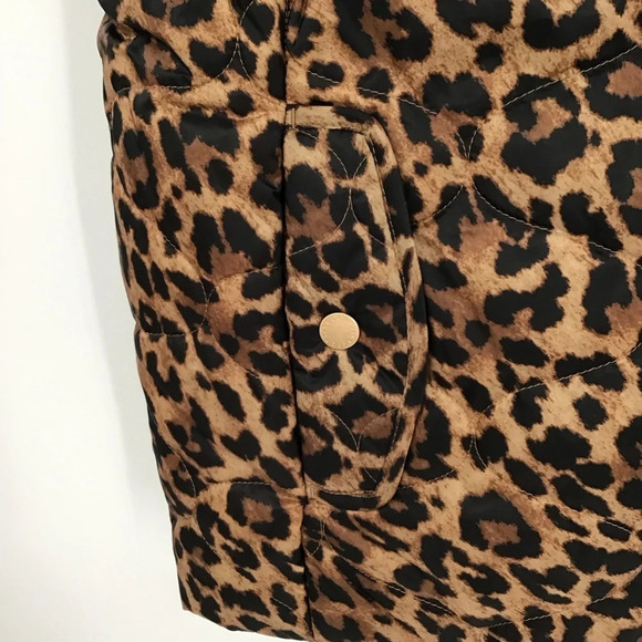 Talbots Reversible Quilted Vest Leopard/Black NWT Classic Winter Career Size 1XP - Picture 9 of 13